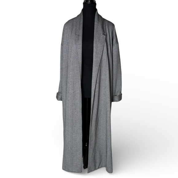 Jackets & Blazers - Herringbone Chevron Pattern Sweater Coat Duster Oversized Coatigan Size Large XL